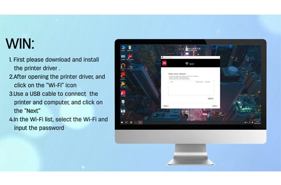 Printer Deli 01 (menghubungkan Wi-Fi melalui komputer Windows)