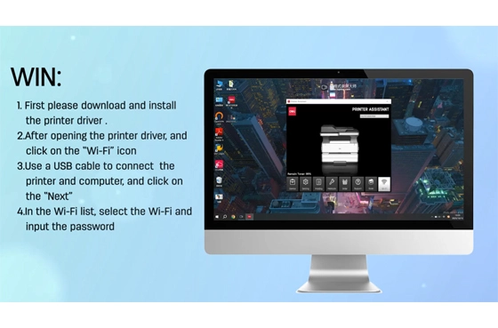 Printer Deli 01 (menghubungkan Wi-Fi melalui komputer Windows)