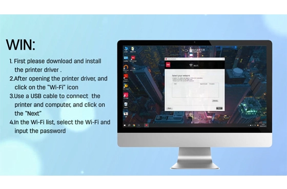 Printer Deli 01 (menghubungkan Wi-Fi melalui komputer Windows)