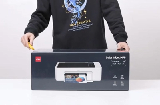 01 kemasan video Deli Printer D311NW Inkjet Printer