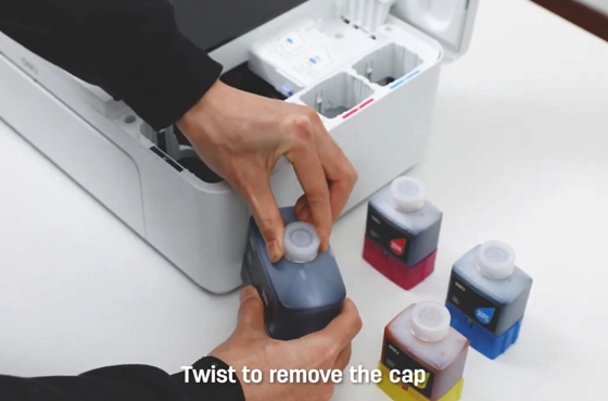 03 cocok botol tinta Deli Printer D311NW Printer Inkjet