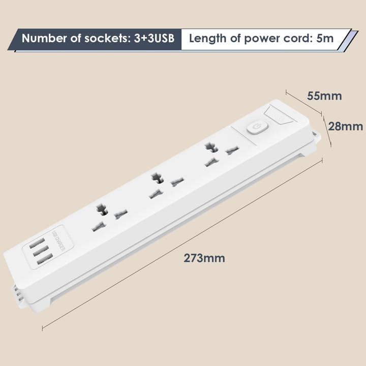 et408 3 holes 2m universal conventional power strip china
