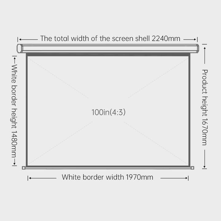 e50440 eu 100 inch electric suspension projector screen manufacturer