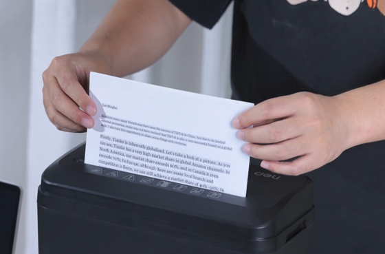 Mesin penghancur kertas kecil tipe dasar Deli ET016 01