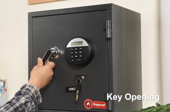 01 Deli seri ET580 kotak tahan api kata sandi elektronik