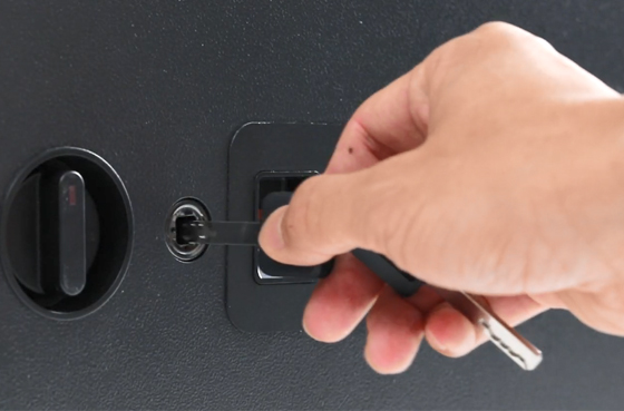 01 tukang kunci VS4527 Mini sidik jari Digital aman