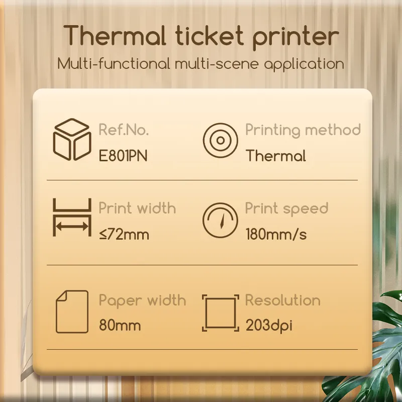 E801PN Printer Struk Termal 3 Inci