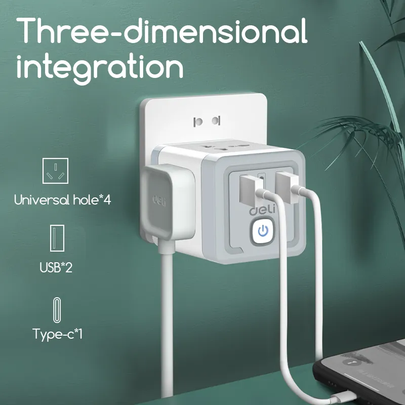 Et426 adaptor konvensional Eropa 3 4 lubang