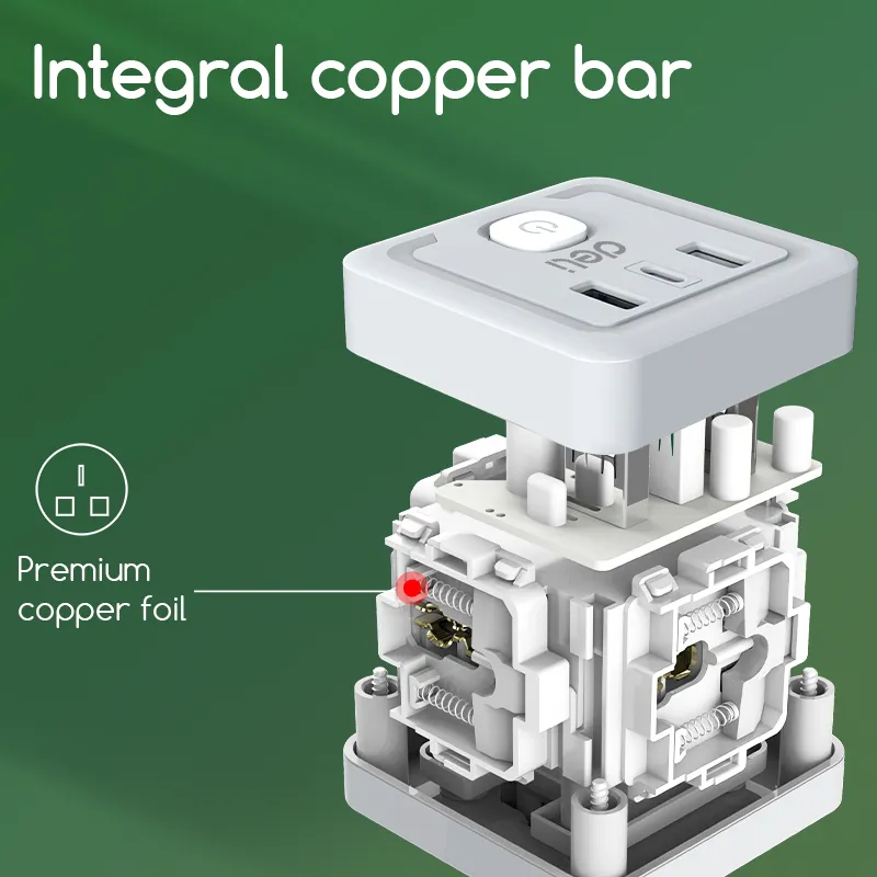 Et426 adaptor konvensional Eropa 4 lubang 6