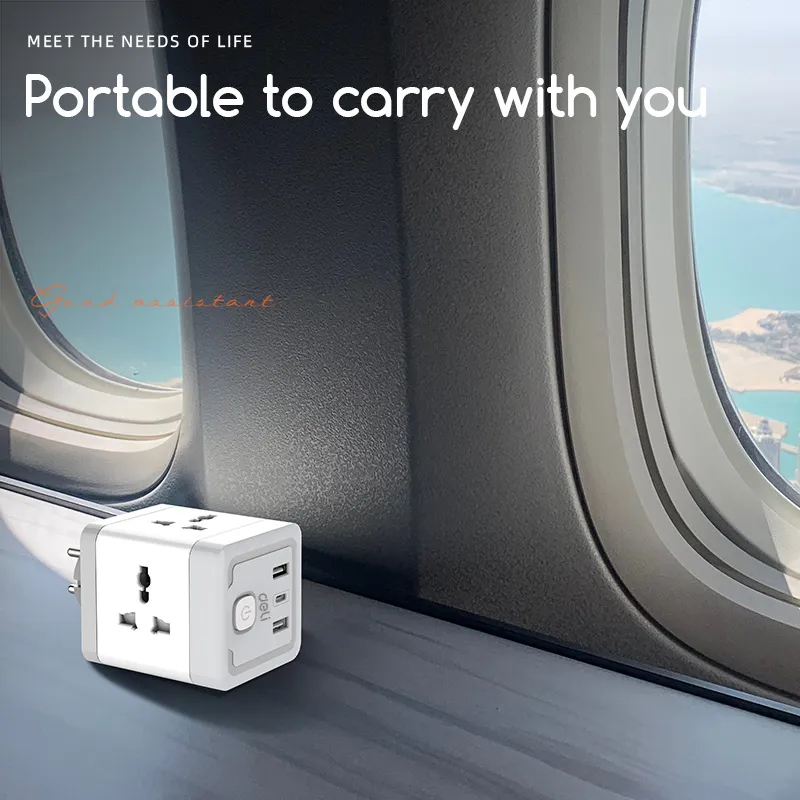 Et426 adaptor konvensional Eropa, 4 lubang 7