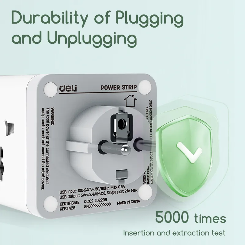 Et426 adaptor konvensional Eropa 9 lubang